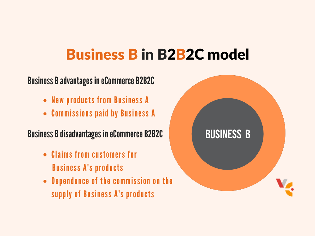 Business B in B2B2C model